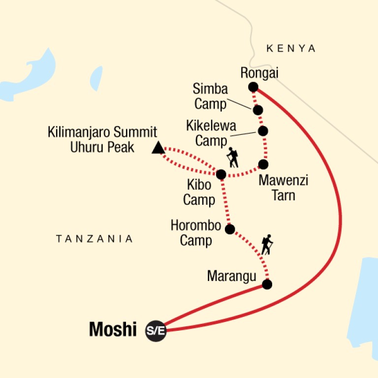 Climb Mt. Kilimanjaro Via Rongai Route 6 Days + 2 Nights Hotel in Moshi